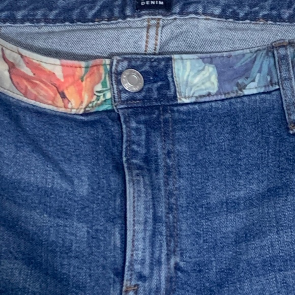 Gap best‎ girlfriend slouchy patchwork distressed jeans raw hem sz34 - Picture 6 of 6